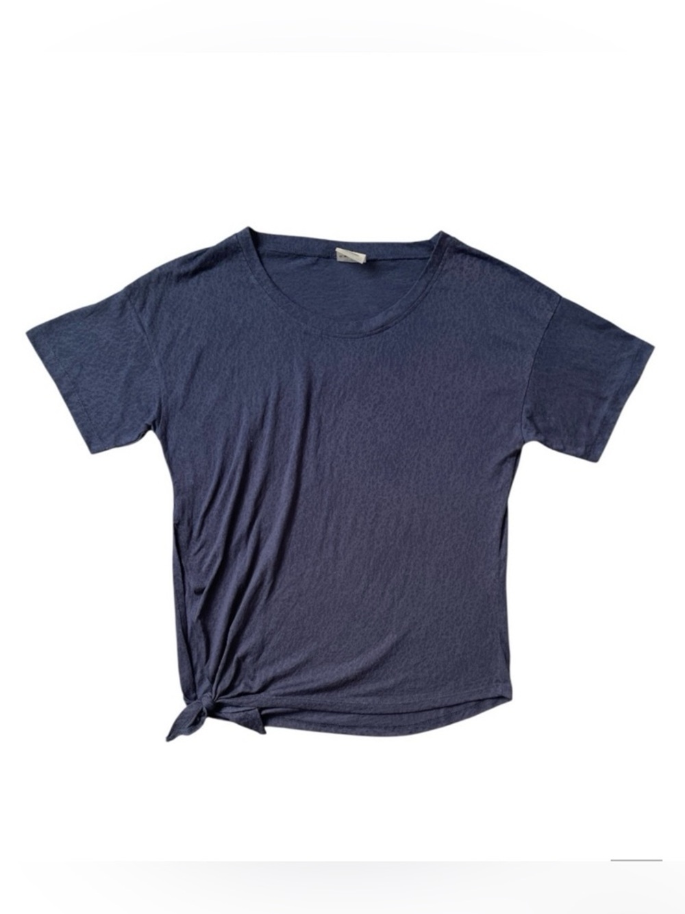 Varley Navy Blue Side Knot Short Sleeve Top Size Small